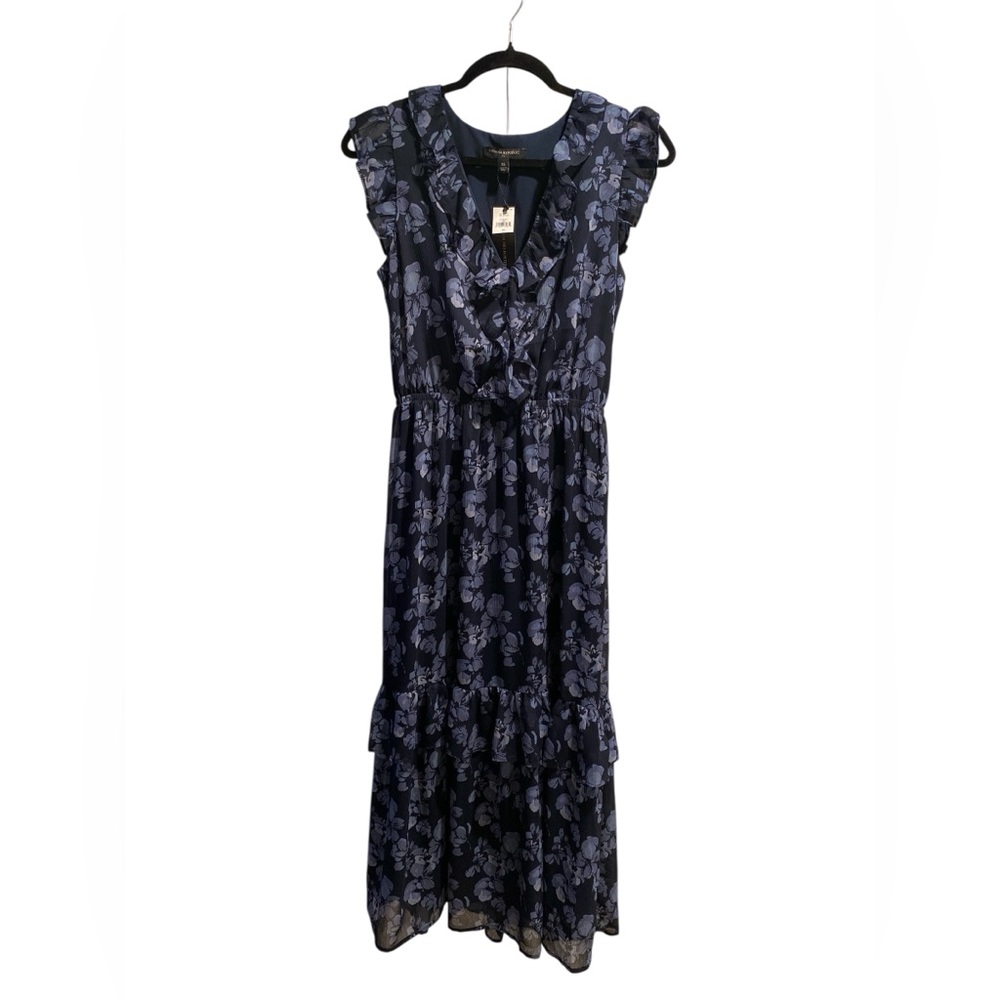 Banana Republic Navy Blue Floral Maxi Dress